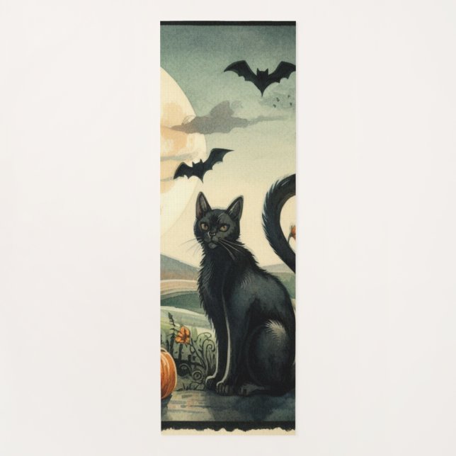 Halloween/Herbst/Herbst/Kürbis/Katze Yogamatte (Vorderseite)