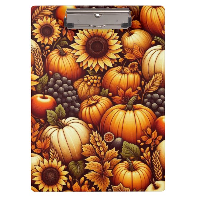 Halloween/Herbst/Herbst/Kürbis Klemmbrett (Vorderseite)
