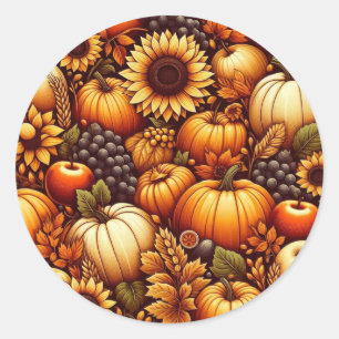 Halloween/Herbst/Herbst/Kürbis Runder Aufkleber