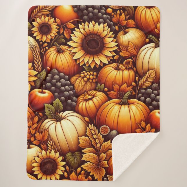 Halloween/Herbst/Herbst/Kürbis Sherpadecke (Vorderseite)