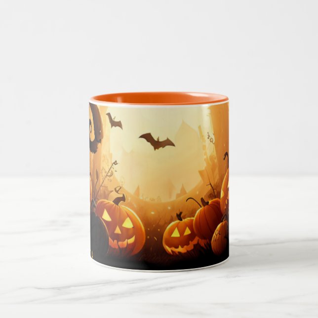 Halloween/Herbst/Herbst/Kürbis Zweifarbige Tasse (Mittel)
