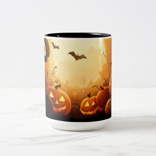 Halloween/Herbst/Herbst/Kürbis Zweifarbige Tasse (Mittel)