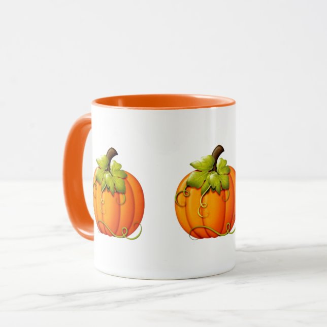 Halloween-/Herbst-Kürbis-Tasse Tasse (Vorderseite Links)