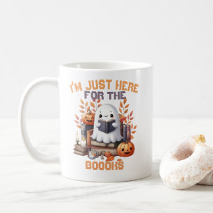 Halloween Herbst lustiger Geist mit Buchpuff Kaffeetasse