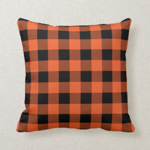 Halloween Herbst Orange Schwarzes Wurfkissen Kissen