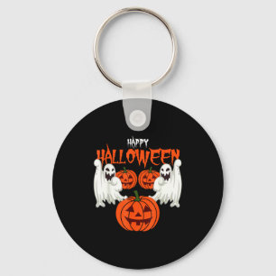 Halloween-Herbst-Shirt-Kürbis-Gesichter Geister fa Schlüsselanhänger