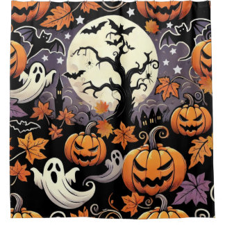 Halloween/Herbst/Spätherbst Duschvorhang