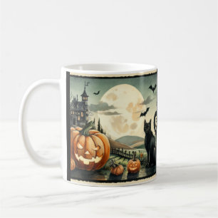 Halloween/Herbst/Spätherbst/Kürbis/Katze Kaffeetasse