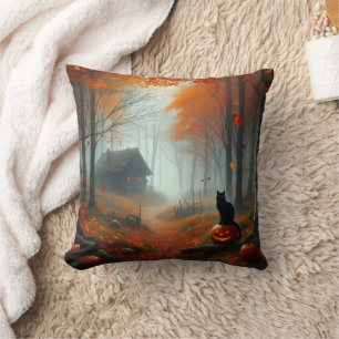 Halloween/Herbst/Spätherbst/Kürbis/Katze Kissen