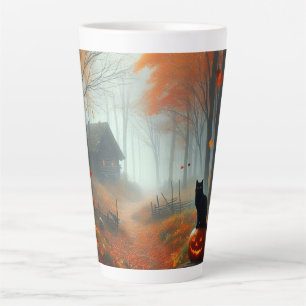 Halloween/Herbst/Spätherbst/Kürbis/Katze Milchtasse