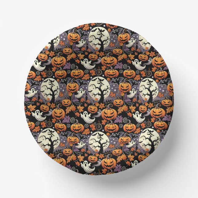 Halloween/Herbst/Spätherbst Pappteller (Vorderseite)