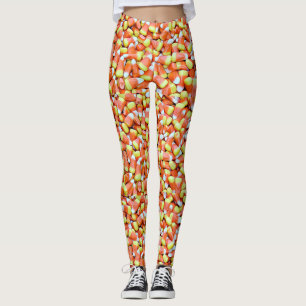 Halloween-Herbst-Süßigkeits-Mais-Leggings orange Leggings