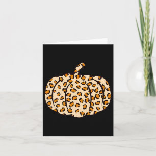 Halloween Herbst Tier Leopard Kürbis Karte