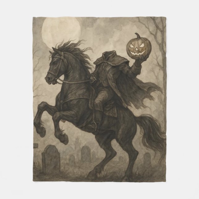 Halloween/Herbst: Vintag/gotisch Fleecedecke (Vorderseite)