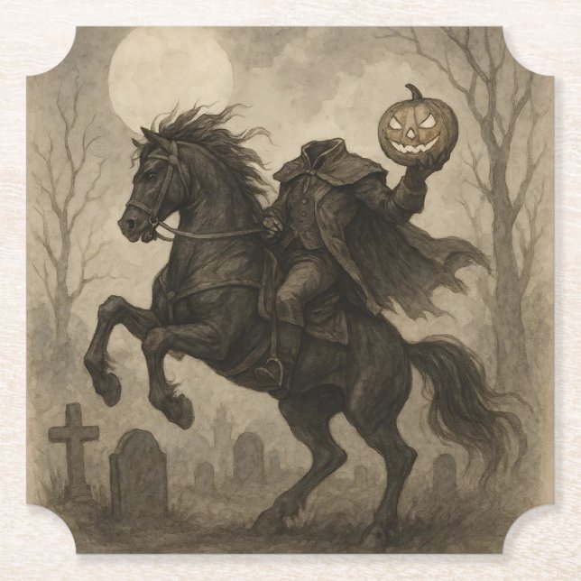 Halloween/Herbst: Vintag/gotisch Untersetzer (Vorderseite)