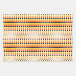 Halloween Herbst Zickzack Herbstfarben Geschenkpapier Set