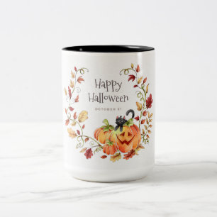 Halloween-Herbstblätter Zweifarbige Tasse