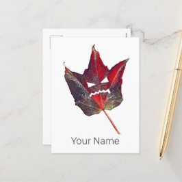 Halloween-Herbstblätterblättriger Erntedank Feiertagspostkarte