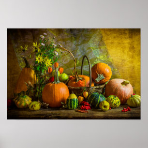 Halloween Herbstfallen Poster