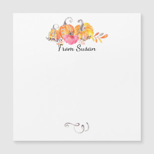 Halloween Herbstkürme Wasserfarbenfarbe Magnetkarte