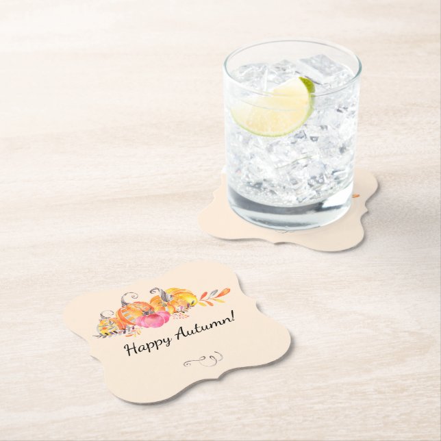 Halloween Herbstkürme Wasserfarbenfarbe Untersetzer (Vor Ort)