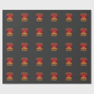 Halloween Herbstlaub und Kürbisse Bitte Design Geschenkpapier