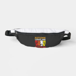 Halloween Herbstlaub und Kürbisse Vintage-Design Bauchtasche