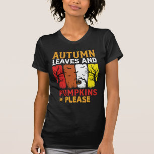 Halloween Herbstlaub und Kürbisse Vintage-Design T-Shirt