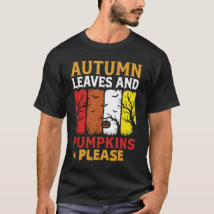 Halloween Herbstlaub und Kürbisse Vintage-Design T-Shirt