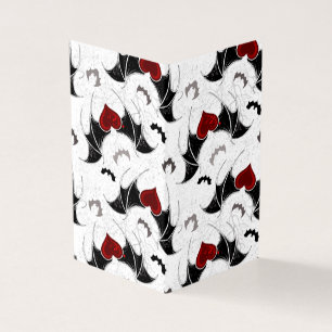 Halloween-Herz mit schwarzen Fledermausflügeln