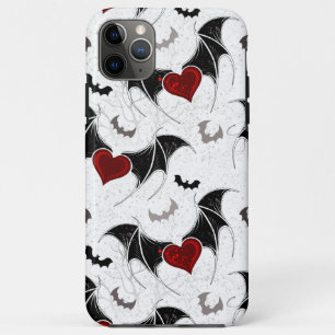 Halloween-Herz mit schwarzen Fledermausflügeln Case-Mate iPhone Hülle