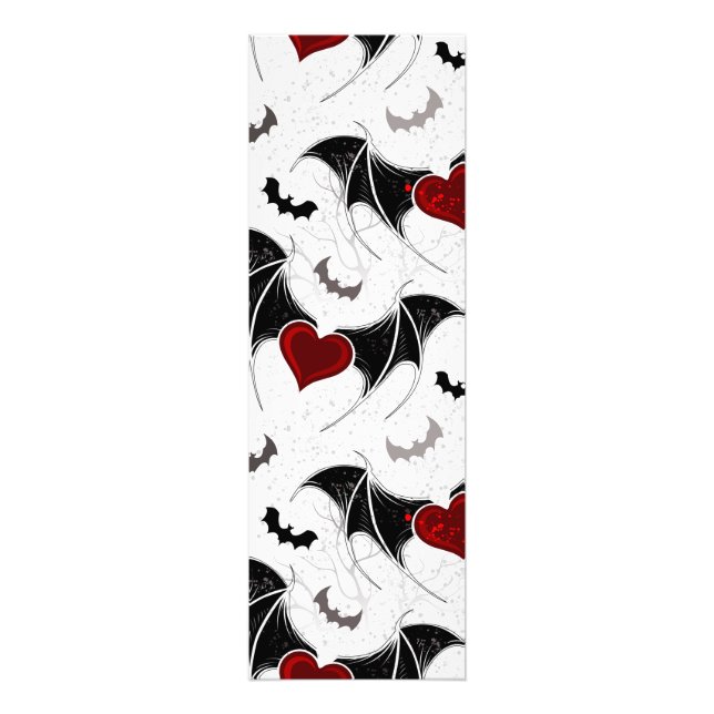 Halloween-Herz mit schwarzen Fledermausflügeln Fotodruck (Vorne)