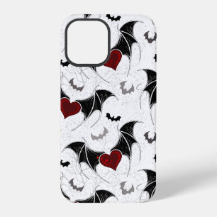 Halloween-Herz mit schwarzen Fledermausflügeln iPhone 12 Pro Hülle