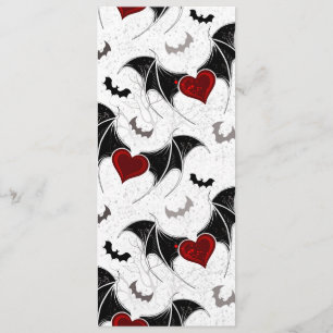 Halloween-Herz mit schwarzen Fledermausflügeln Programm