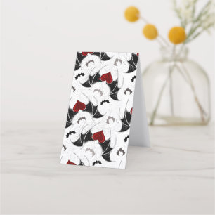 Halloween-Herz mit schwarzen Fledermausflügeln Terminkarte