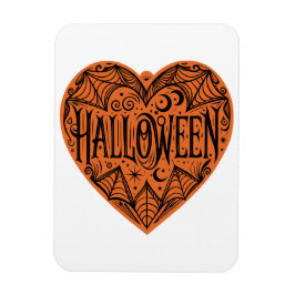 Halloween-Herz, Orange Herzform, Feiertag Magnet