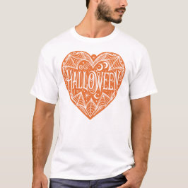 Halloween-Herz, Orange Herzform, Feiertag T-Shirt