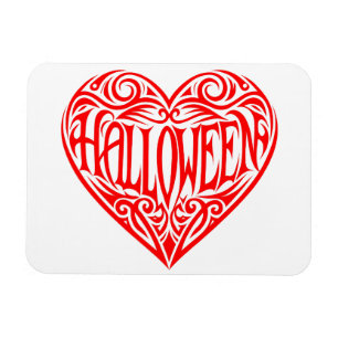 Halloween-Herz, rotes Herz, Feiertag Magnet
