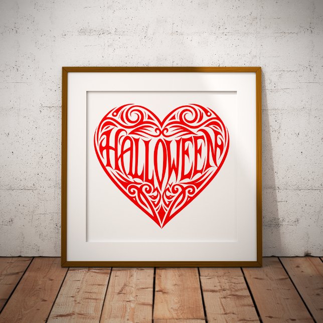 Halloween-Herz, rotes Herz, Feiertag Poster (Von Creator hochgeladen)