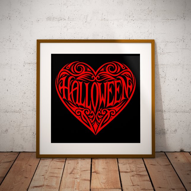 Halloween-Herz, rotes Herz, Feiertag Poster (Von Creator hochgeladen)