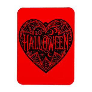Halloween-Herz, schwarze Herzform, Feiertag Magnet