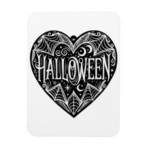Halloween-Herz, schwarze Herzform, Feiertag Magnet