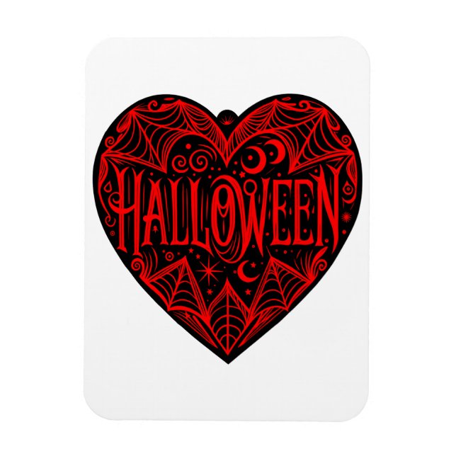 Halloween-Herz, schwarze Herzform, Feiertag Magnet (Vertikal)