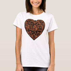 Halloween-Herz, schwarze Herzform, Feiertag T-Shirt
