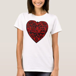 Halloween-Herz, schwarze Herzform, Feiertag T-Shirt