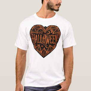 Halloween-Herz, schwarze Herzform, Feiertag T-Shirt