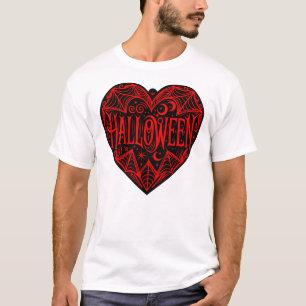 Halloween-Herz, schwarze Herzform, Feiertag T-Shirt