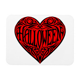 Halloween-Herz, Schwarzes Herz, Feiertag Magnet