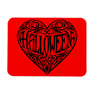 Halloween-Herz, Schwarzes Herz, Feiertag Magnet