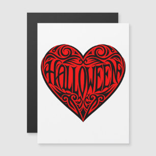 Halloween-Herz, Schwarzes Herz, Feiertag Magneteinladung